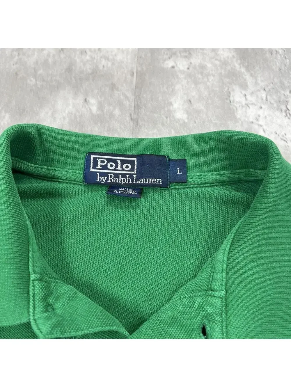 Vintage Polo Ralph Lauren Green Polo Shirt Blue Pony Y2K